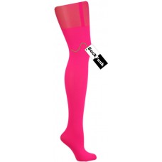 Neon Pink Sexy Mock Suspender Tights